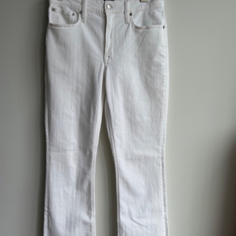 J. Crew Factory White Flare Crop Jeans Tall Size 28 - Picture 5 of 7